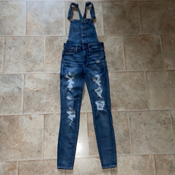 American Eagle AE Next Level Stretch Overalls 2 long - Picture 2 of 9